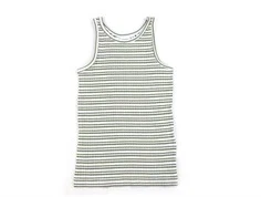 Name It oil green/bright white stribet tanktop